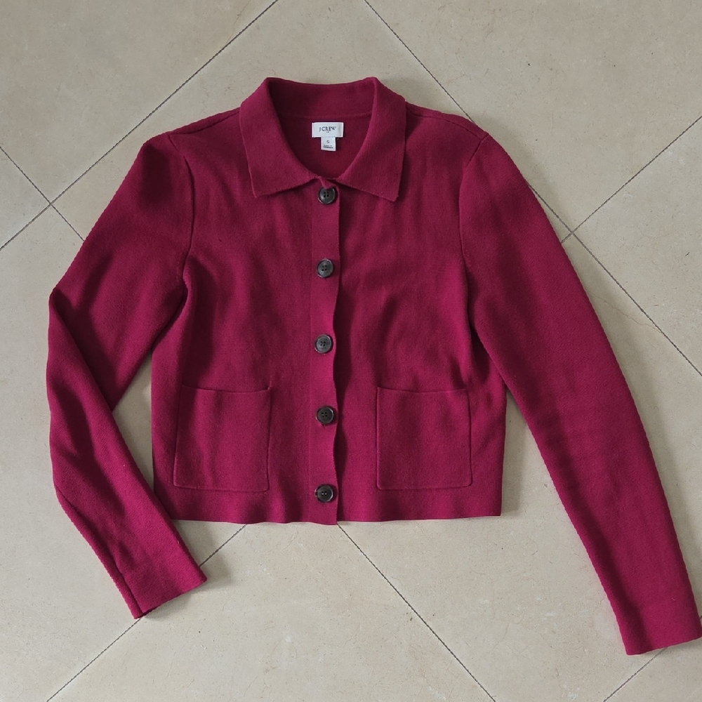 Cropped Sweater Jacket